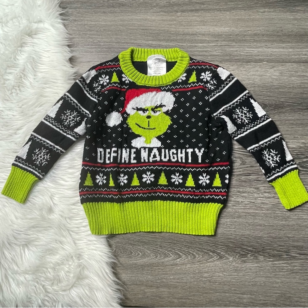 Grinch Ugly Christmas Sweater Toddler 18mo Define Naughty